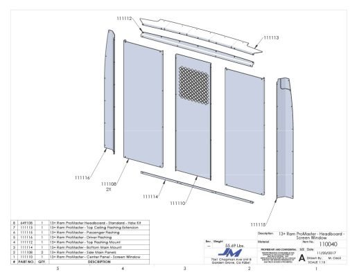 ProMaster Std. Partition SKU: 110039-41 – PlumbingVans.com