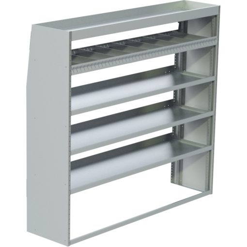 Sprinter Tapered Shelving Unit, Std. Tray, 18"D x 65"H x 70"L (#360016)