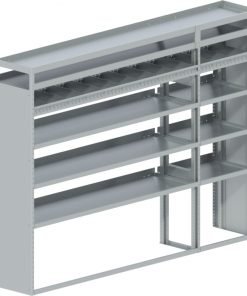 Sprinter Tapered Shelving Unit, Pipe Tray, 18"D x 69" x 94"L (#360058)