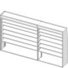 Sprinter Tapered Shelving Unit, Pipe Tray, 18"D x 69"H x 117"L (#360138)