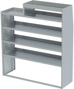 ProMaster Tapered Shelving Unit, LH Notched, 18"D x 65"H x 58"L (#360155)