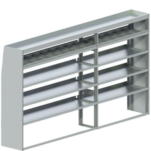 Transit Tapered Shelving Unit, Std. Tray, 18"D x 65"H x 117"L (#360177)