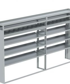 Transit Tapered Shelving Unit, Pipe Tray, 18"D x 69"H x 127"L (#360190)