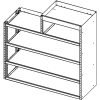 Nissan NV Tapered Shelving Unit, LH Notched, 18"D x 47"H x 48"L (#360195)
