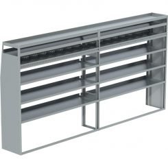 Sprinter Tapered Shelving Unit, Pipe Tray, 18"D x 71"H x 117"L (#360062)