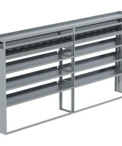 Sprinter Tapered Shelving Unit, Pipe Tray, 18"D x 71"H x 117"L (#360062)