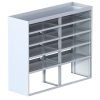 Cube Shelving Unit, Std. Tray, 23"D x 65"H x 73"L (#360077)