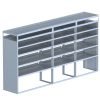 Cube Shelving Unit, Pipe Tray, 23"D x 70" x 127"L (#360086)