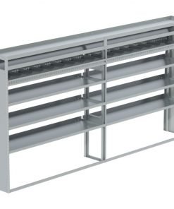 Transit Tapered Shelving Unit, Pipe Tray, 18"D x 65"H x 139"L (#360185)