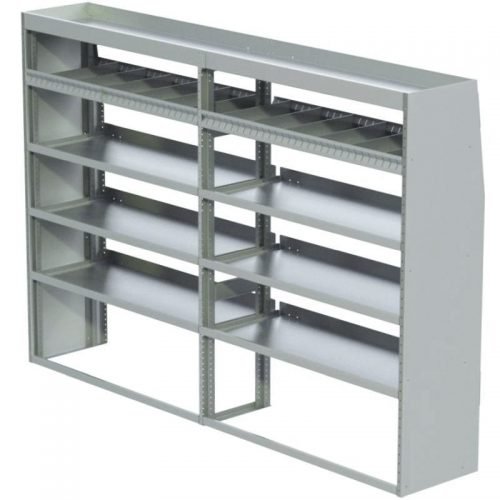 Ford Transit Low Roof Tapered Shelving Unit, Std. Tray 18″D x 47″H x 95