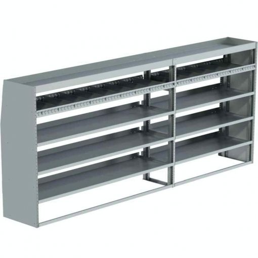 Transit Tapered Shelving Unit, Std. Tray, 23"D x 61"H x 117"L (#360260)