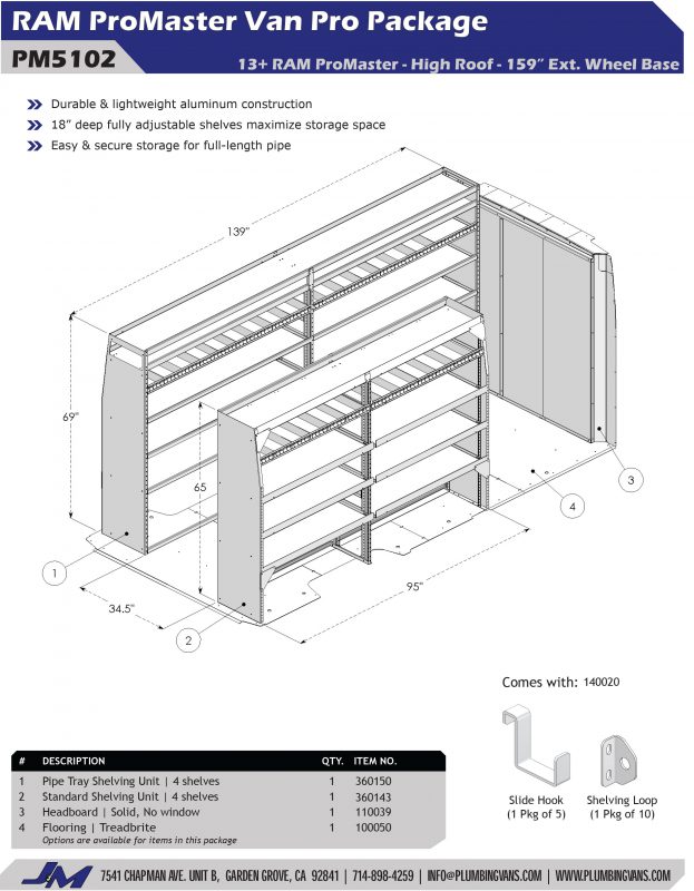 ProMaster High-Roof 159WBE Pro Package – PlumbingVans.com