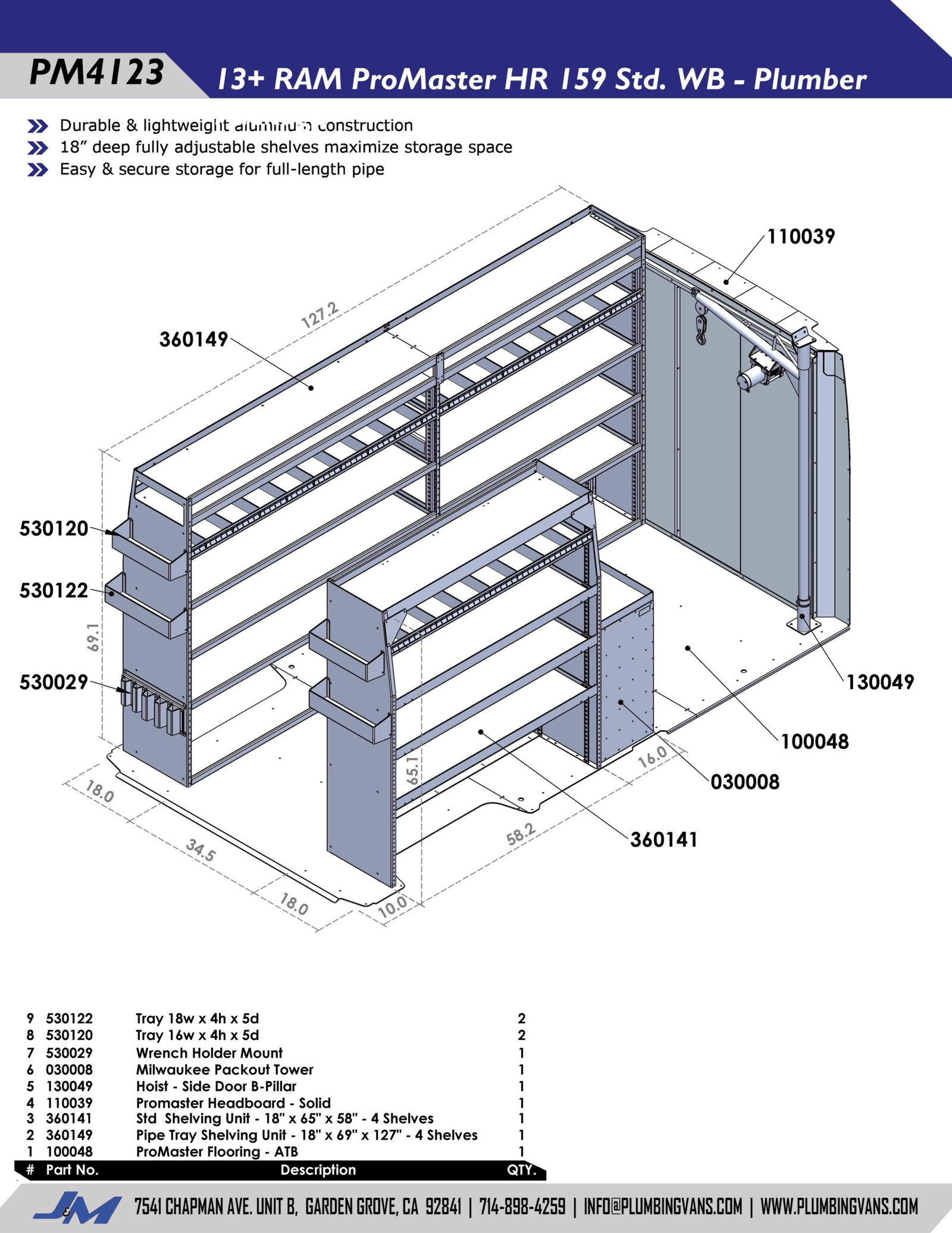 ProMaster High-Roof 159WB Plumber