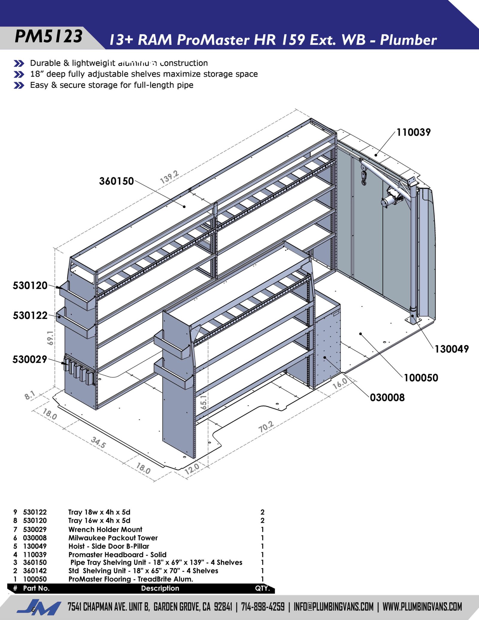 ProMaster High-Roof 159WB Ext. Plumber